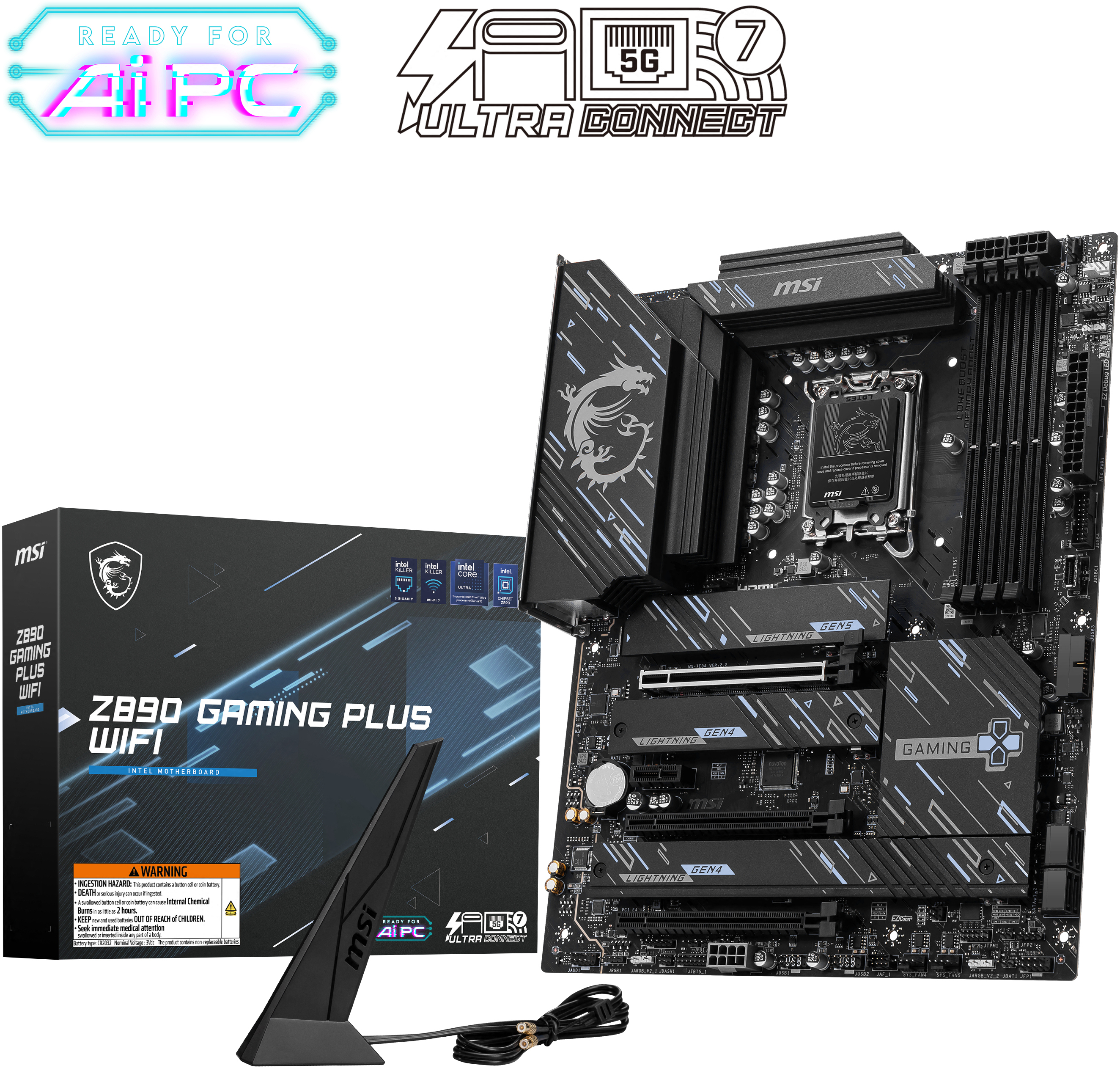 MSI - Placa Base MSI Z890 GAMING PLUS WIFI