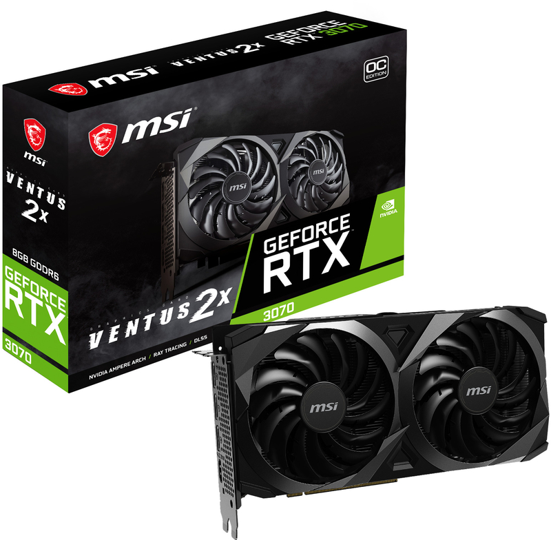 MSI - ** B Grade ** Tarjeta Gráfica MSI GeForce® RTX 3070 VENTUS 2X OC 8GB GDDR6