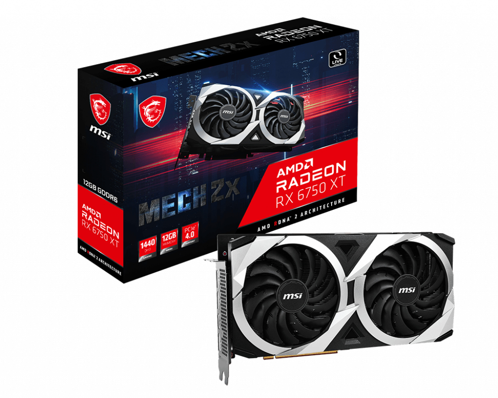 MSI - Tarjeta Gráfica MSI Radeon RX 6750 XT MECH 2X V1 8GB GDDR6