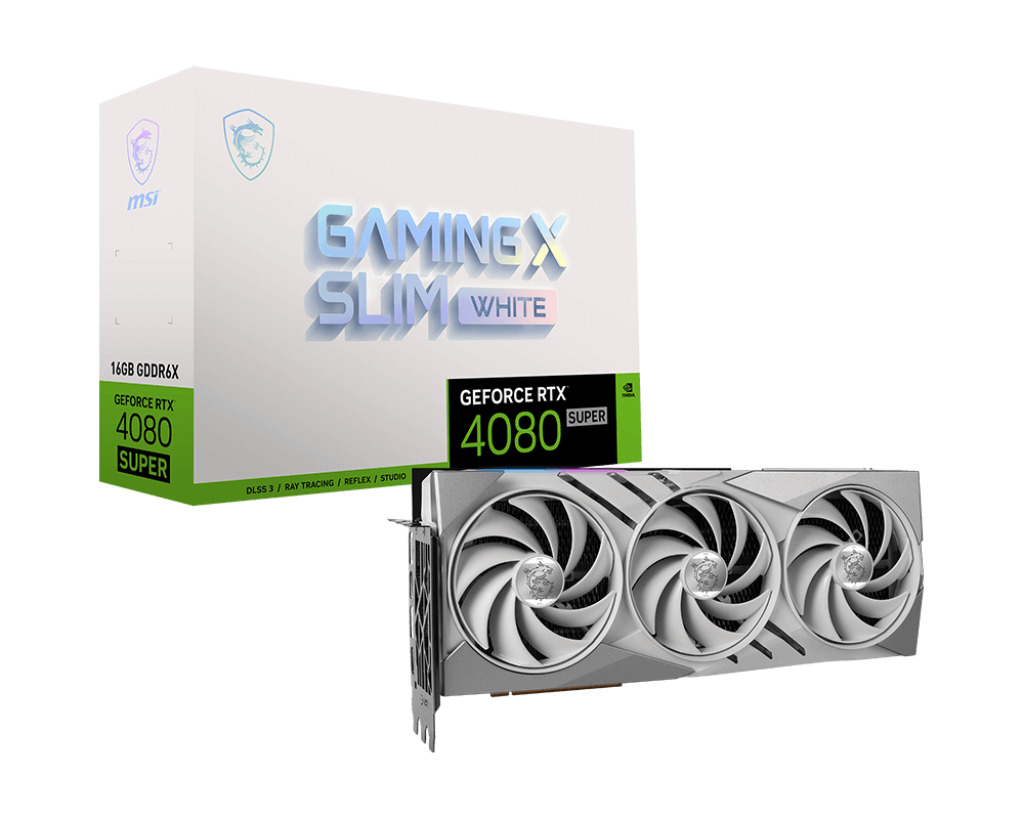 Tarjeta Gráfica MSI GeForce® RTX 4080 SUPER GAMING X SLIM WHITE 16GB GDDR6 DLSS3