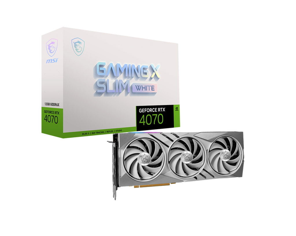 Tarjeta Gráfica MSI GeForce® RTX 4070 GAMING X SLIM WHITE 12GB GDDR6 DLSS3