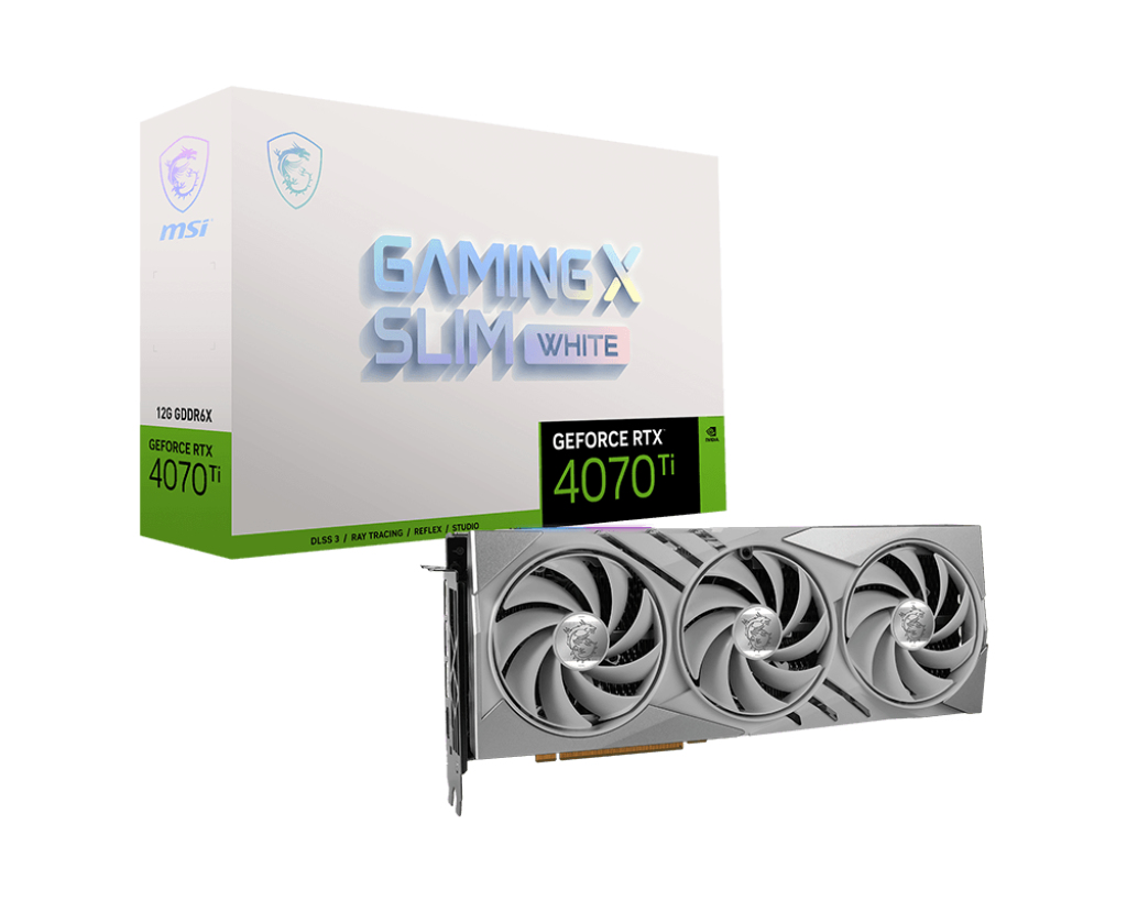 MSI - Tarjeta Gráfica MSI GeForce® RTX 4070 Ti GAMING X SLIM WHITE 12GB GDDR6 DLSS3