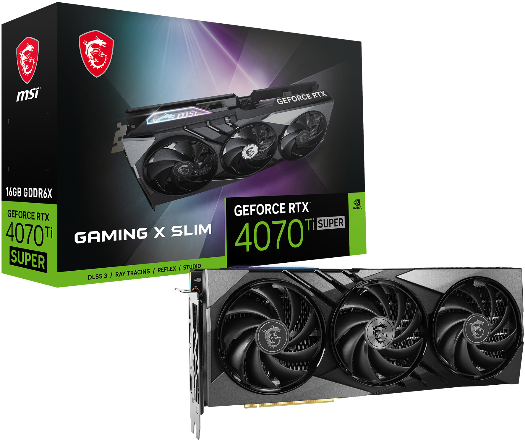 Tarjeta Gráfica MSI GeForce® RTX 4070 Ti SUPER GAMING X SLIM 16GB GDDR6 DLSS3