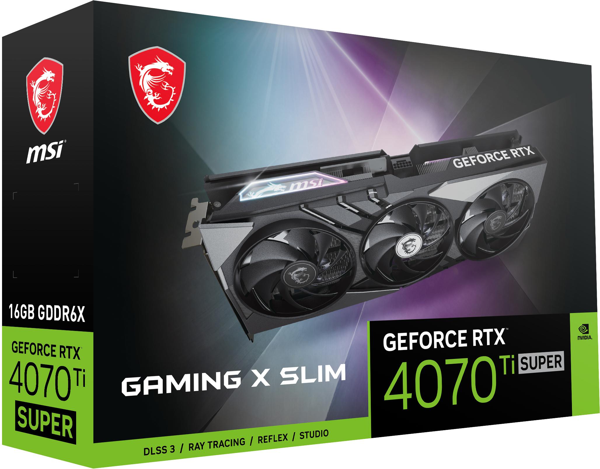 MSI - Tarjeta Gráfica MSI GeForce® RTX 4070 Ti SUPER GAMING X SLIM 16GB GDDR6 DLSS3