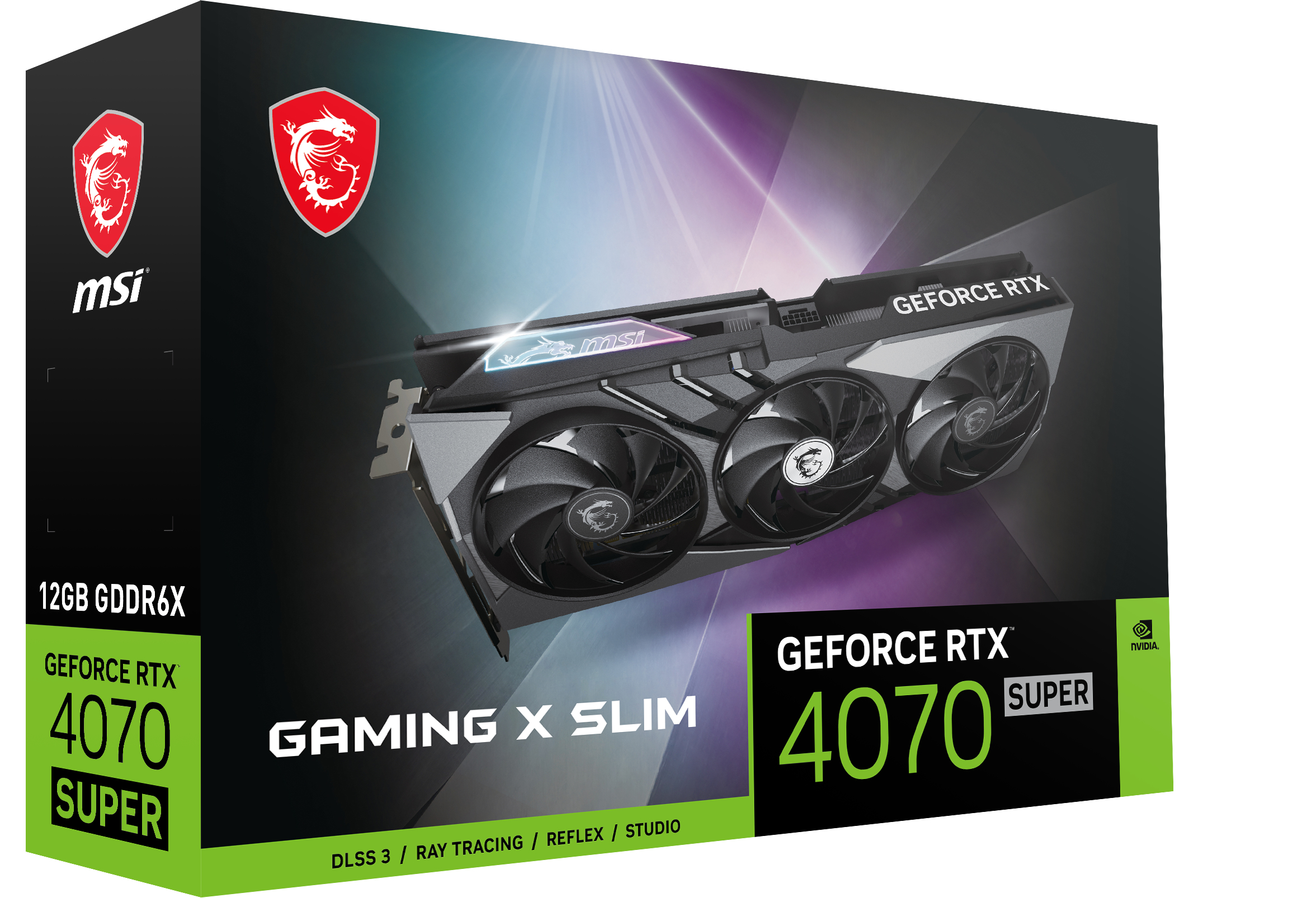 MSI - Tarjeta Gráfica MSI GeForce® RTX 4070 SUPER GAMING X SLIM 12GB GDDR6 DLSS3