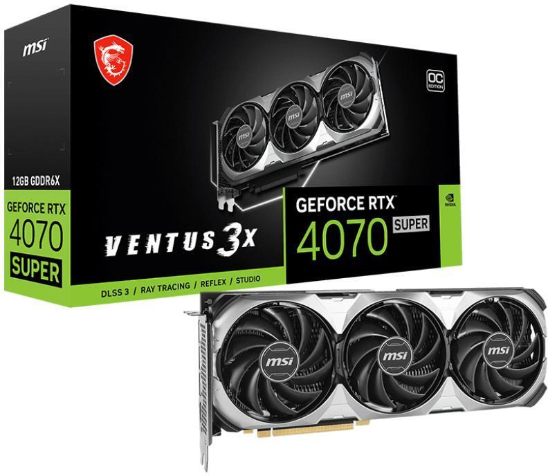 Tarjeta Gráfica MSI GeForce® RTX 4070 SUPER VENTUS 3X OC 12GB GDDR6 DLSS3