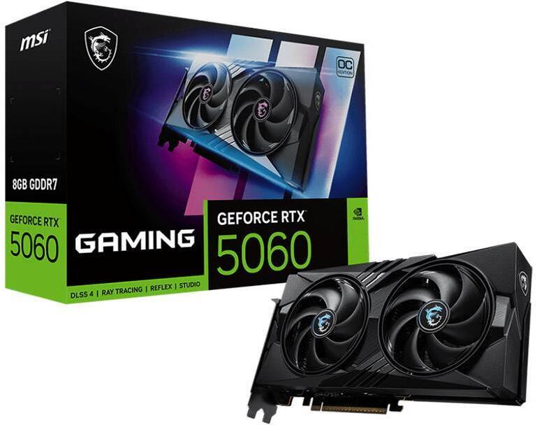 Tarjeta Gráfica MSI GeForce® RTX 5060 GAMING OC 8GB GDDR7 DLSS4