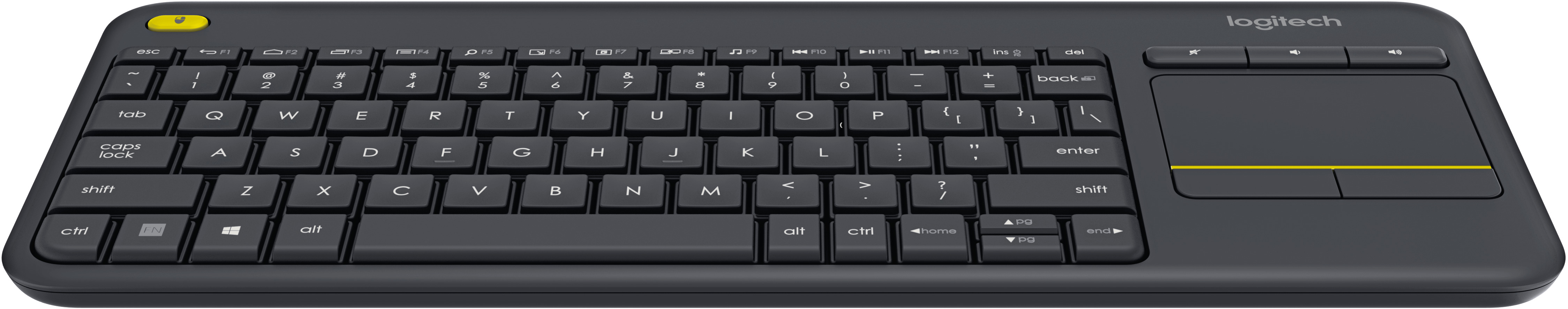 Logitech - Teclado Logitech K400+ Wireless Touch Keyboard Preto (ES)