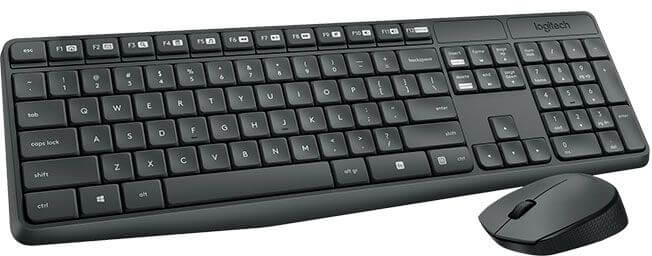 Logitech - Teclado + Ratón Logitech MK235 Desktop Wireless (PT)