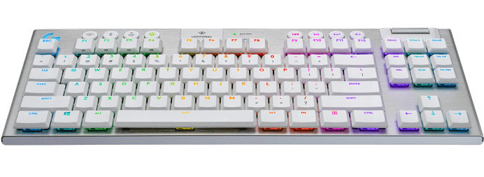 Logitech - Teclado Mecânico Logitech G Series G915 TKL LightSpeed RGB (US) Wireless Blanco - Tactile Switch