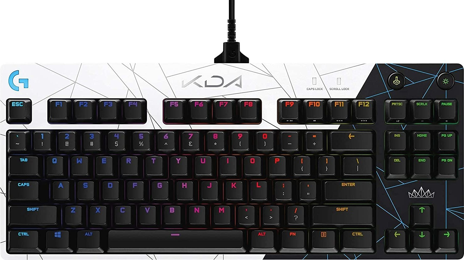 Logitech - Teclado Mecânico Logitech G Series PRO League Of Legends KDA Edition (US) - Brown Switch