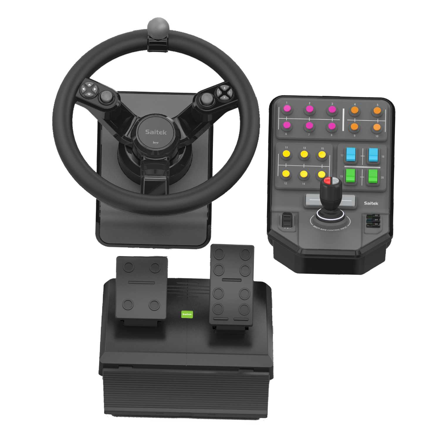 Logitech - Volante + Pedais  Logitech G Saitek Farm Sim Controller