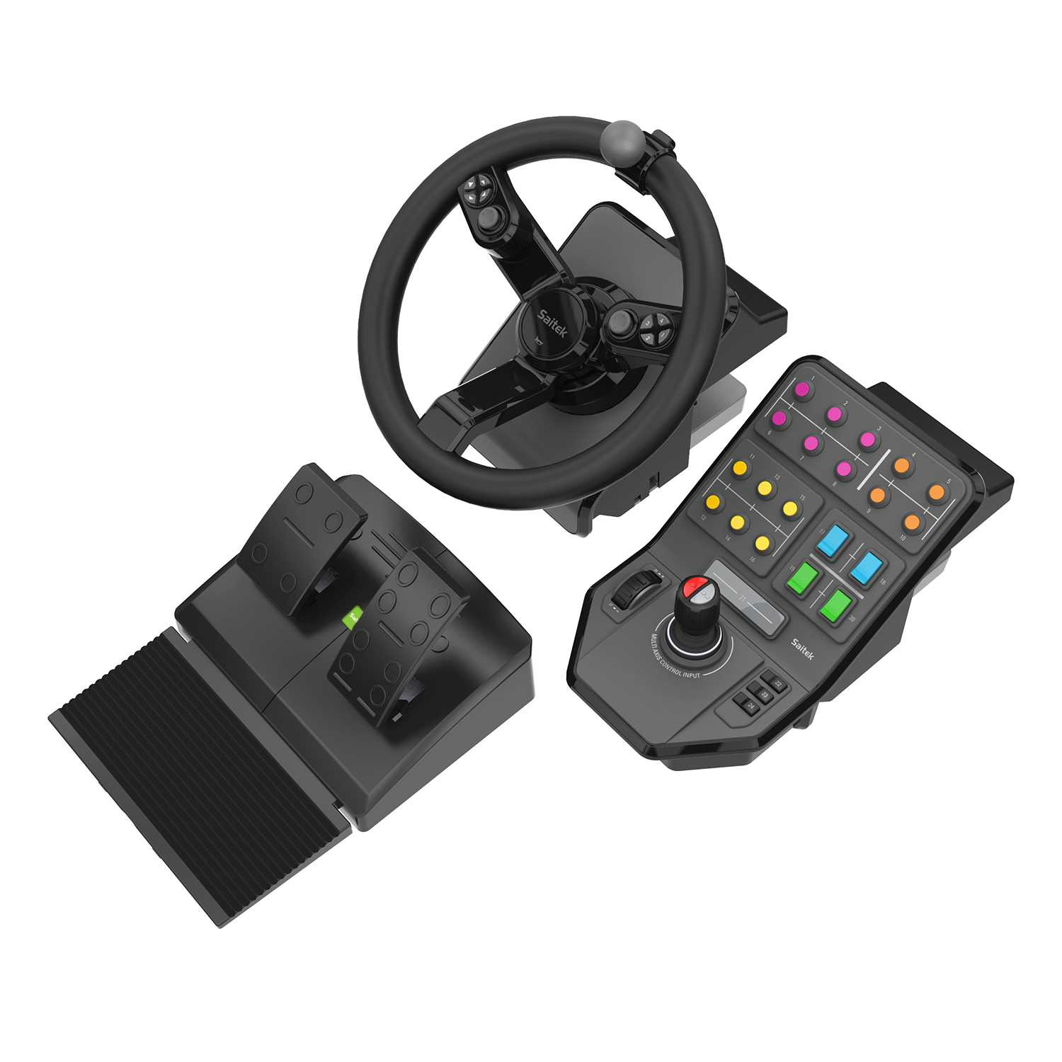 Logitech - Volante + Pedais  Logitech G Saitek Farm Sim Controller