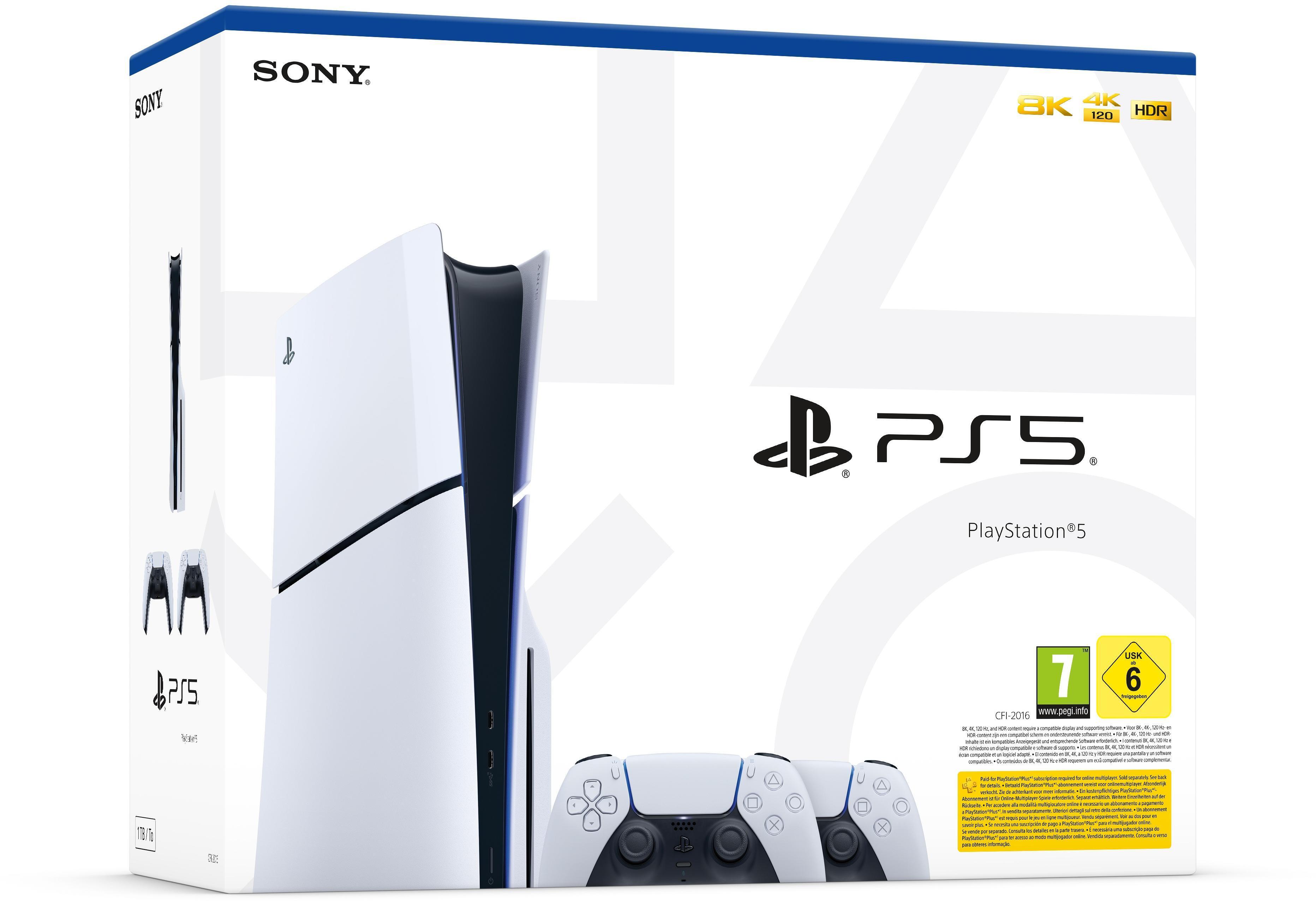 Sony - Consola Sony Playstation 5 Slim Edición Digital 1TB + Gamepad Dualsense