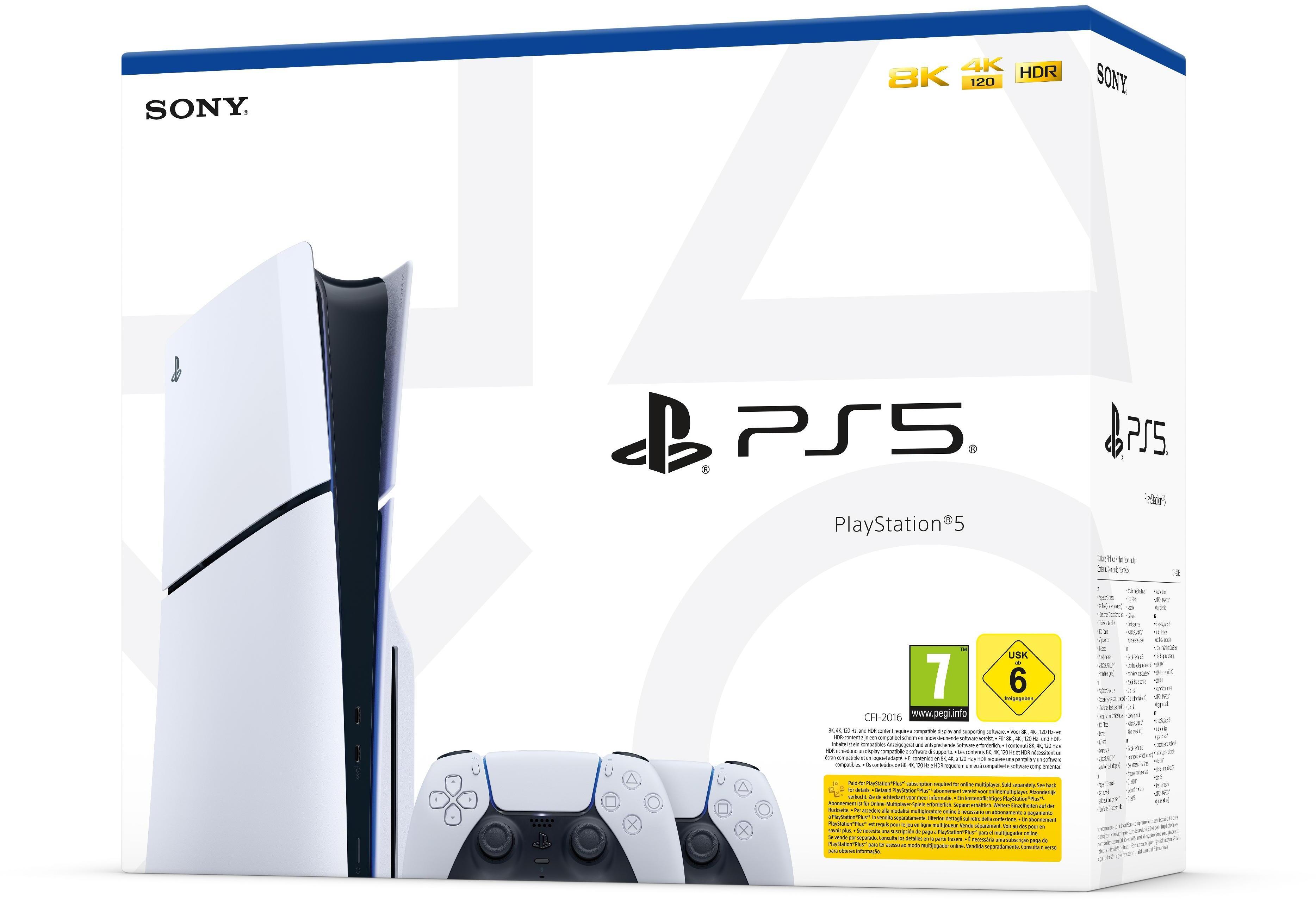 Sony - Consola Sony Playstation 5 Slim Edición Digital 1TB + Gamepad Dualsense