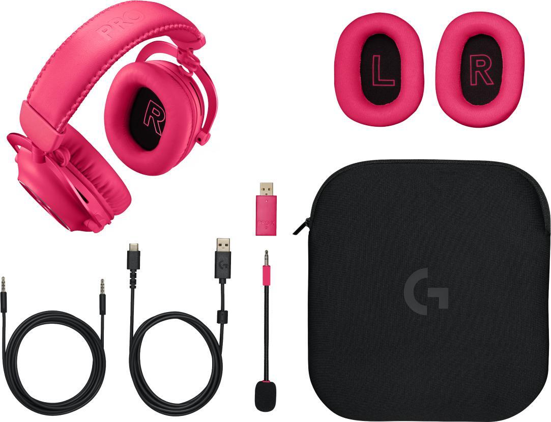 Logitech - Auriculares Logitech G Pro X2 LightSpeed Wireless Gaming Magenta