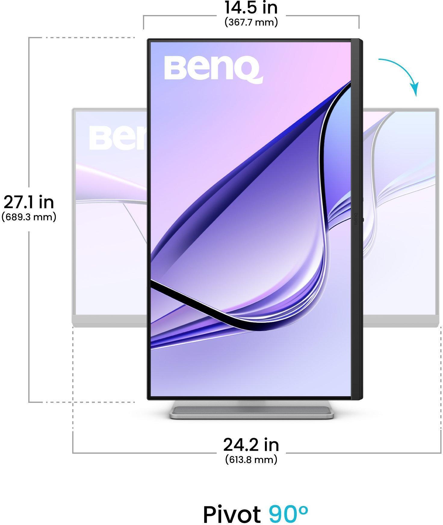 Benq - Monitor BenQ MacBook 27" MA270U IPS 4K 60Hz P3 MacBook Pro e MacBook Air USB-C (90W) Display HDR400