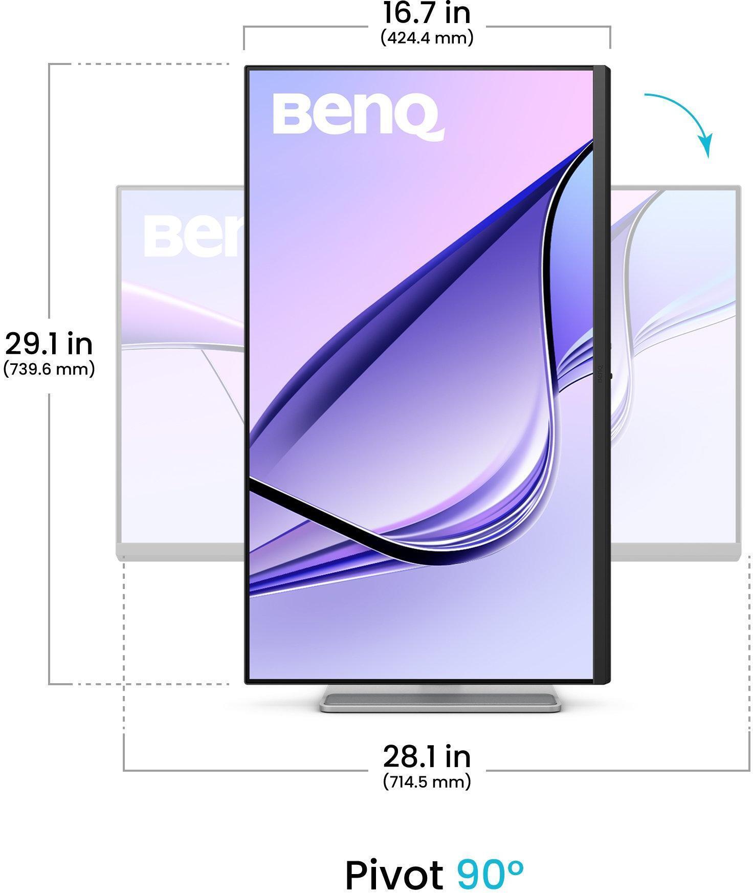 Benq - Monitor BenQ MacBook 31.5" MA320U IPS 4K 60Hz P3 MacBook Pro e MacBook Air USB-C (90W) Display HDR600