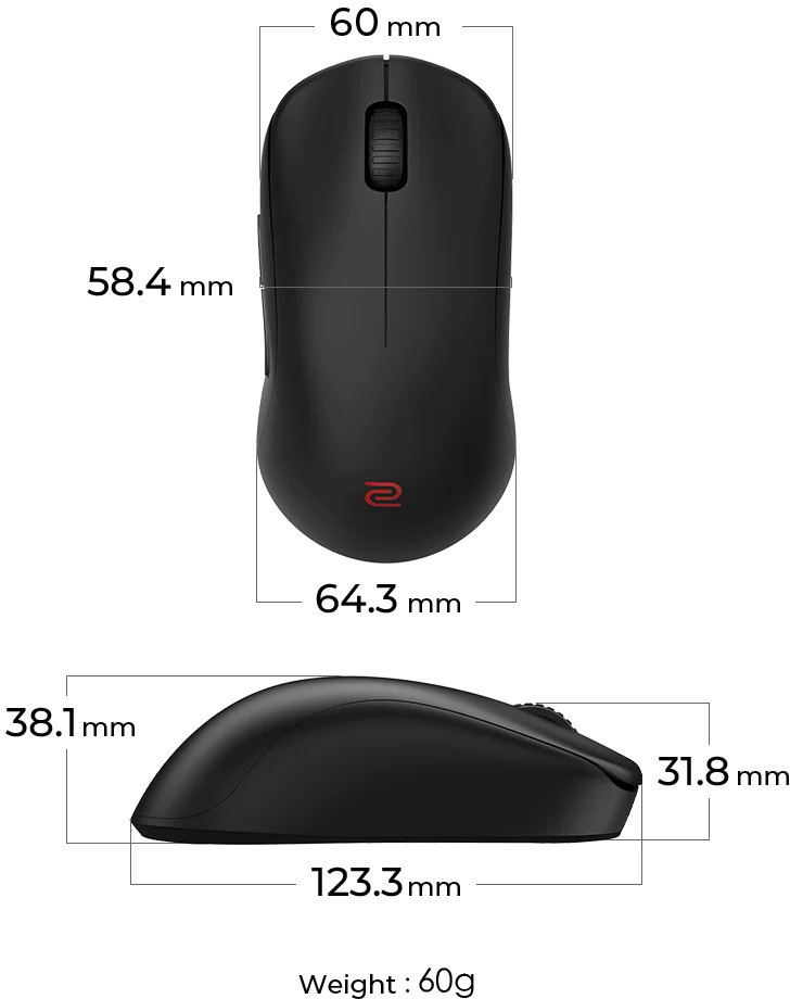 Benq - ZOWIE Ratón U2-DW 4K Wireless