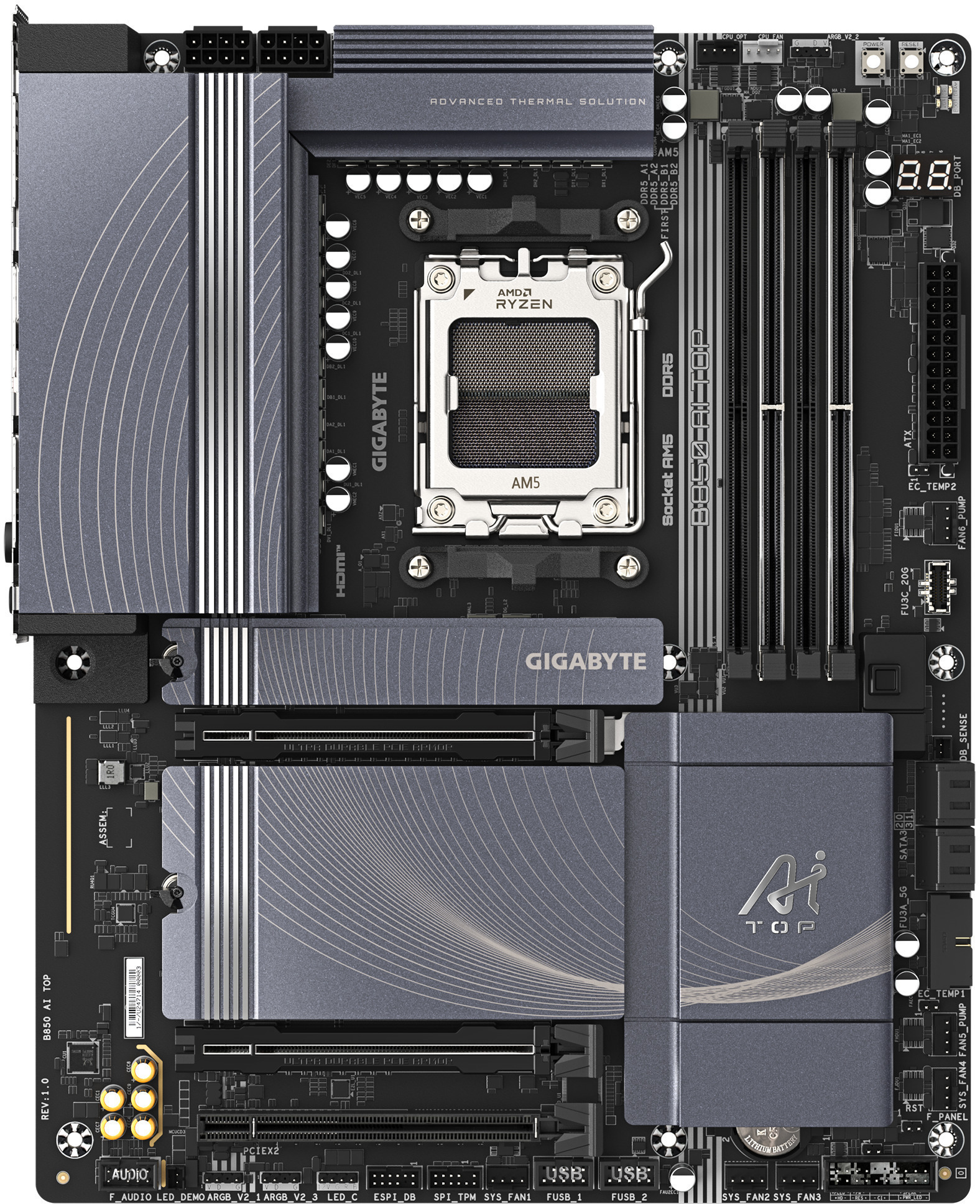 Gigabyte - Placa Base Gigabyte B850 AI TOP