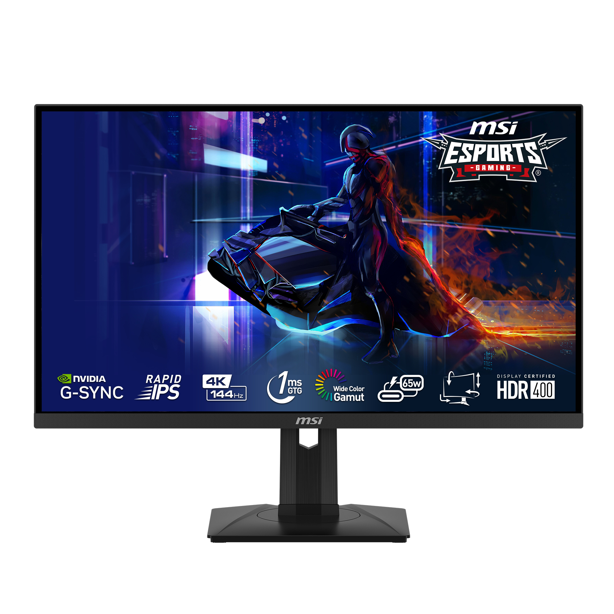 MSI - Monitor MSI 27" MAG 274UPF Rapid IPS 4K 144Hz 1ms G-Sync Compatible