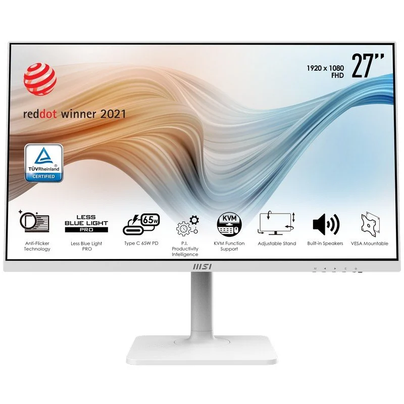 MSI - Monitor MSI 27" Modern MD272PW IPS FHD 75Hz 5ms USB-C Blanco