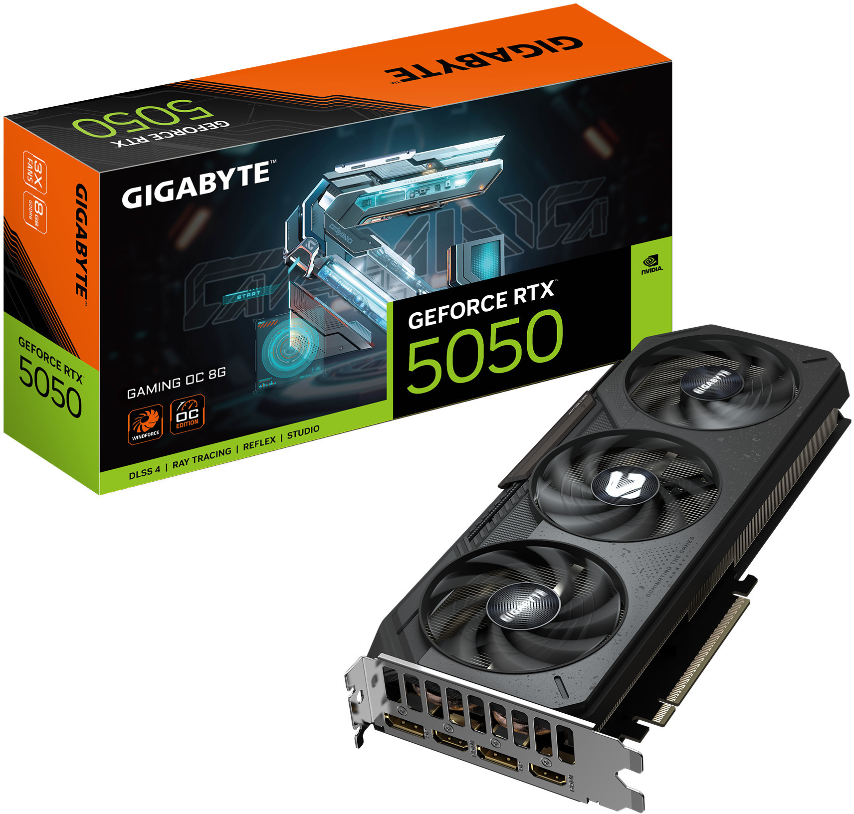 Gigabyte - Tarjeta Gráfica Gigabyte GeForce® RTX 5050 Gaming OC 8GB GDDR6 DLSS4