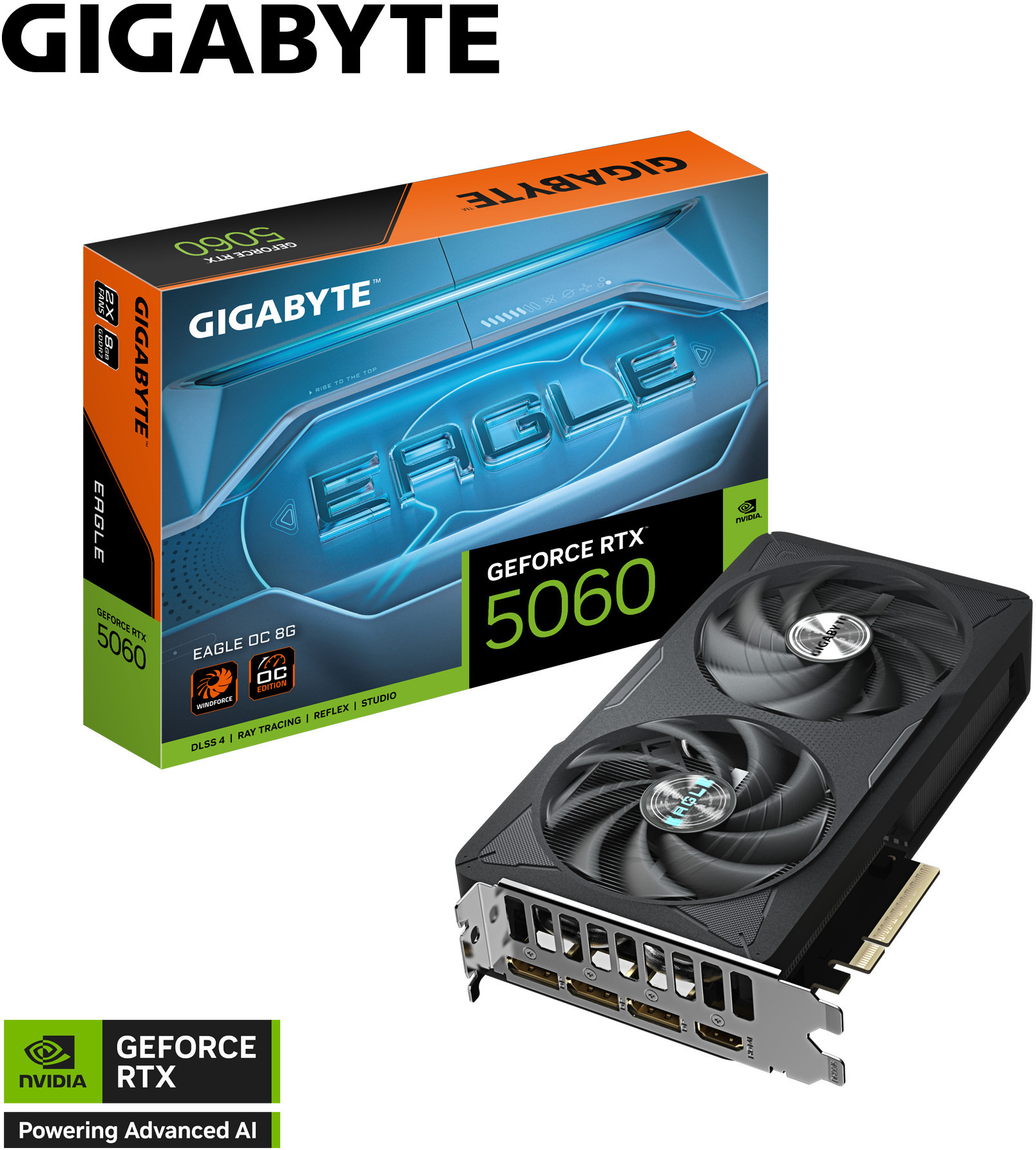 Tarjeta Gráfica Gigabyte GeForce® RTX 5060 Eagle OC 8GB GDDR7 DLSS4