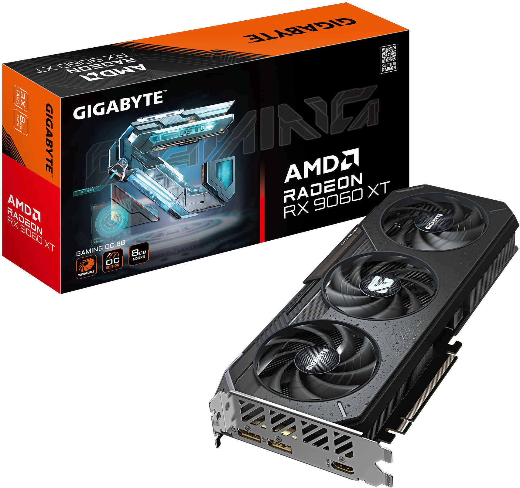Gigabyte - Tarjeta Gráfica Gigabyte Radeon RX 9060 XT Gaming OC 8GB GDDR6