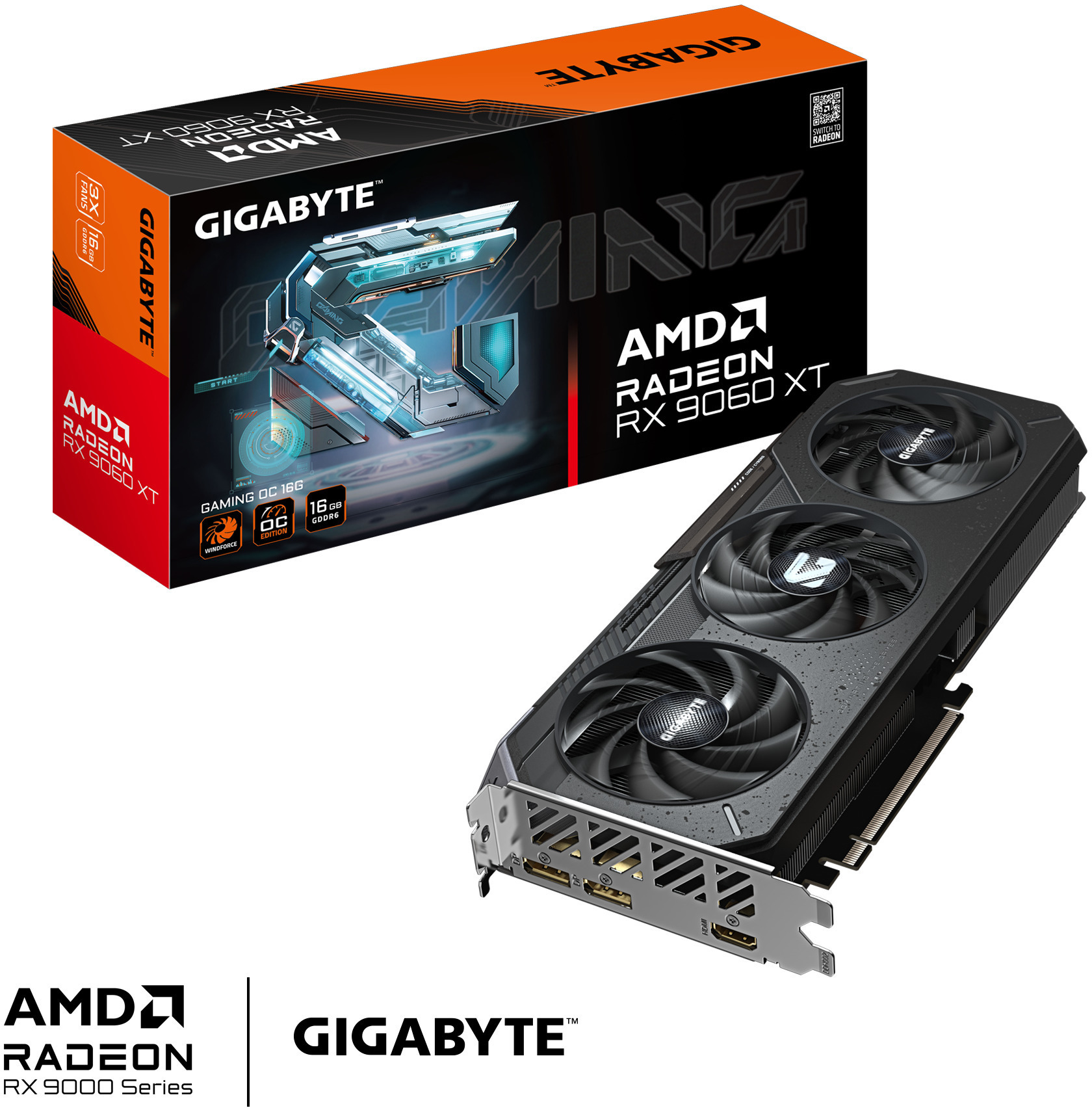 Gigabyte - Tarjeta Gráfica Gigabyte Radeon RX 9060 XT Gaming OC 16GB GDDR6