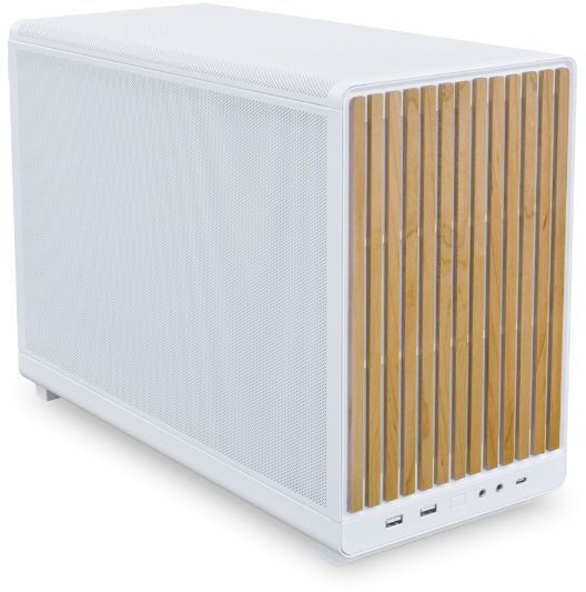 Lian Li - Caja Micro-ATX Lian Li x Dan Cases A3 Blanca Madera Vidrio Templado