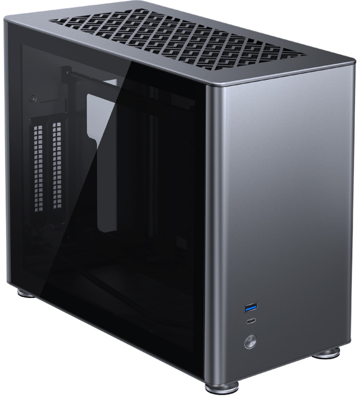 Jonsbo - Caja Mini-ITX Jonsbo A4 Vidrio Templado, Cinzenta