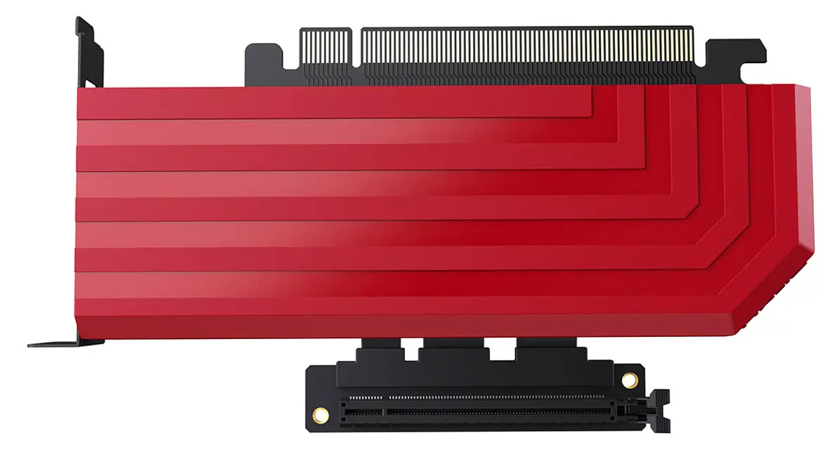 Hyte - Card Riser Hyte PCI-E 4.0 20cm Rojo