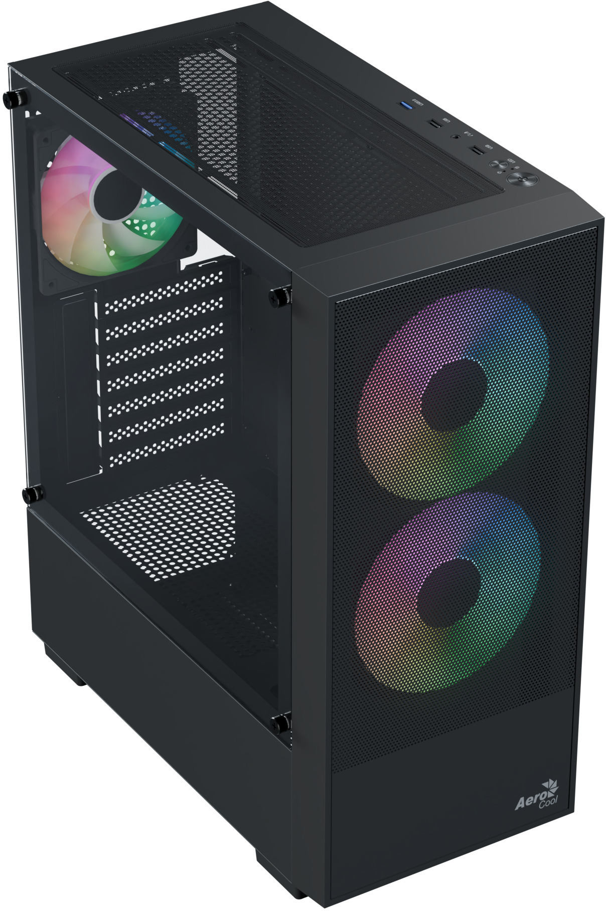 Aerocool - Caja ATX Aerocool B508A Flow ARGB Vidrio Templado Negro