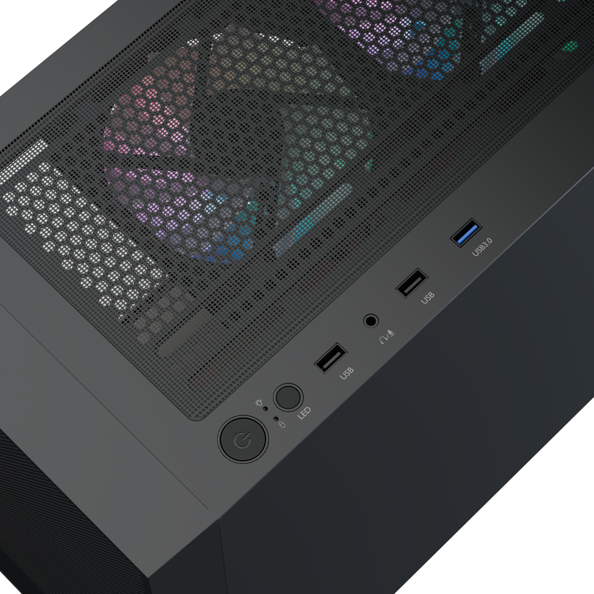Aerocool - Caja ATX Aerocool B508A Flow ARGB Vidrio Templado Negro
