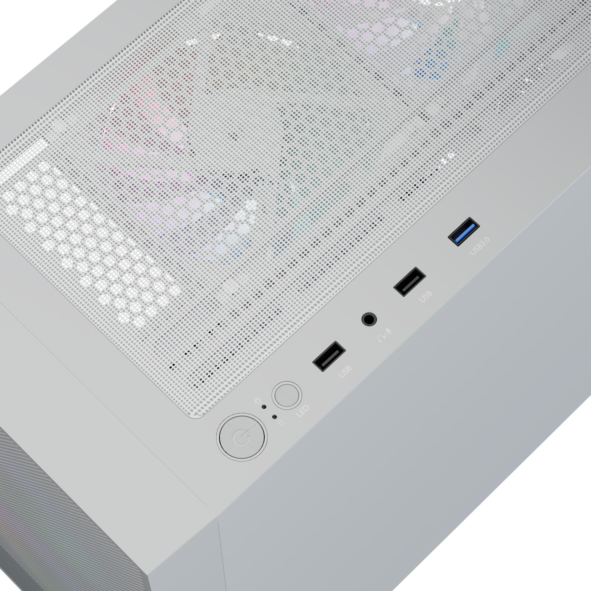 Aerocool - Caja ATX Aerocool B508A Flow ARGB Vidrio Templado Blanco