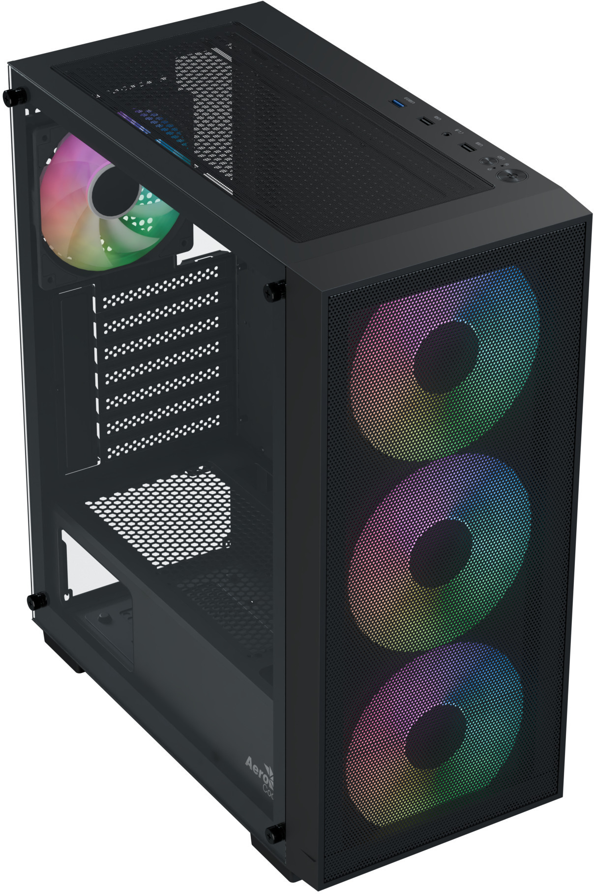 Aerocool - Caja ATX Aerocool B509A Flow ARGB Vidrio Templado Negro