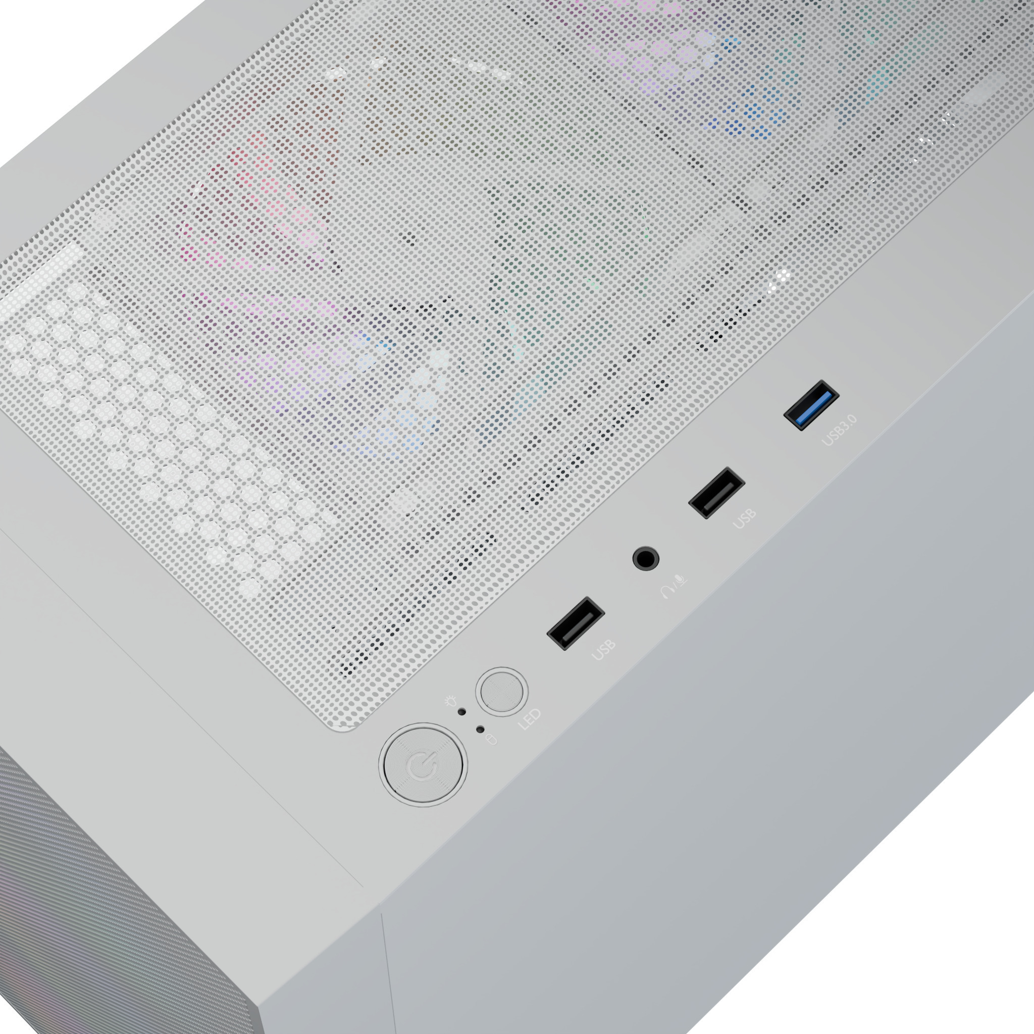 Aerocool - Caja ATX Aerocool B509A Flow ARGB Vidrio Templado Blanco