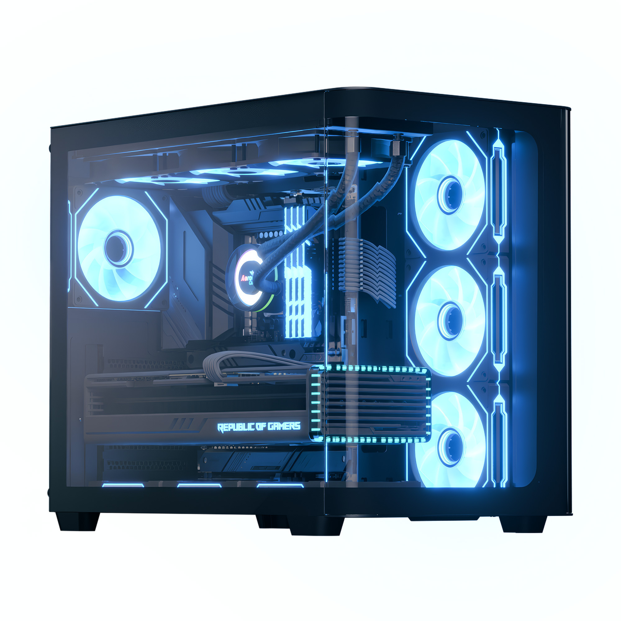 Caja ATX Aerocool P500C ARGB Vidrio Templado Negro
