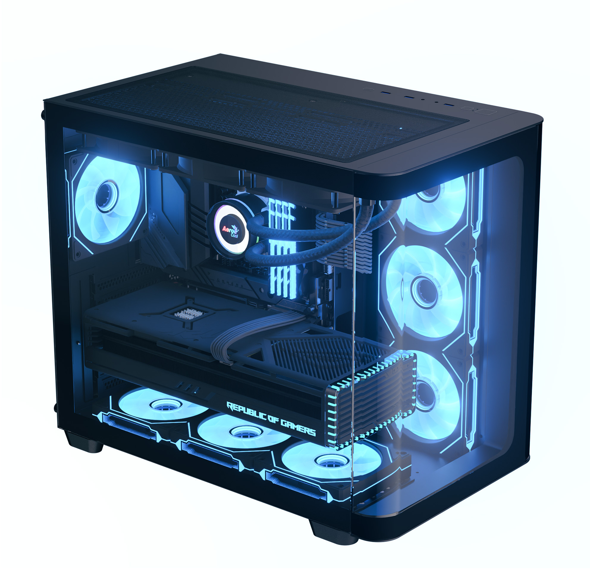 Aerocool - Caja ATX Aerocool P500C ARGB Vidrio Templado Negro