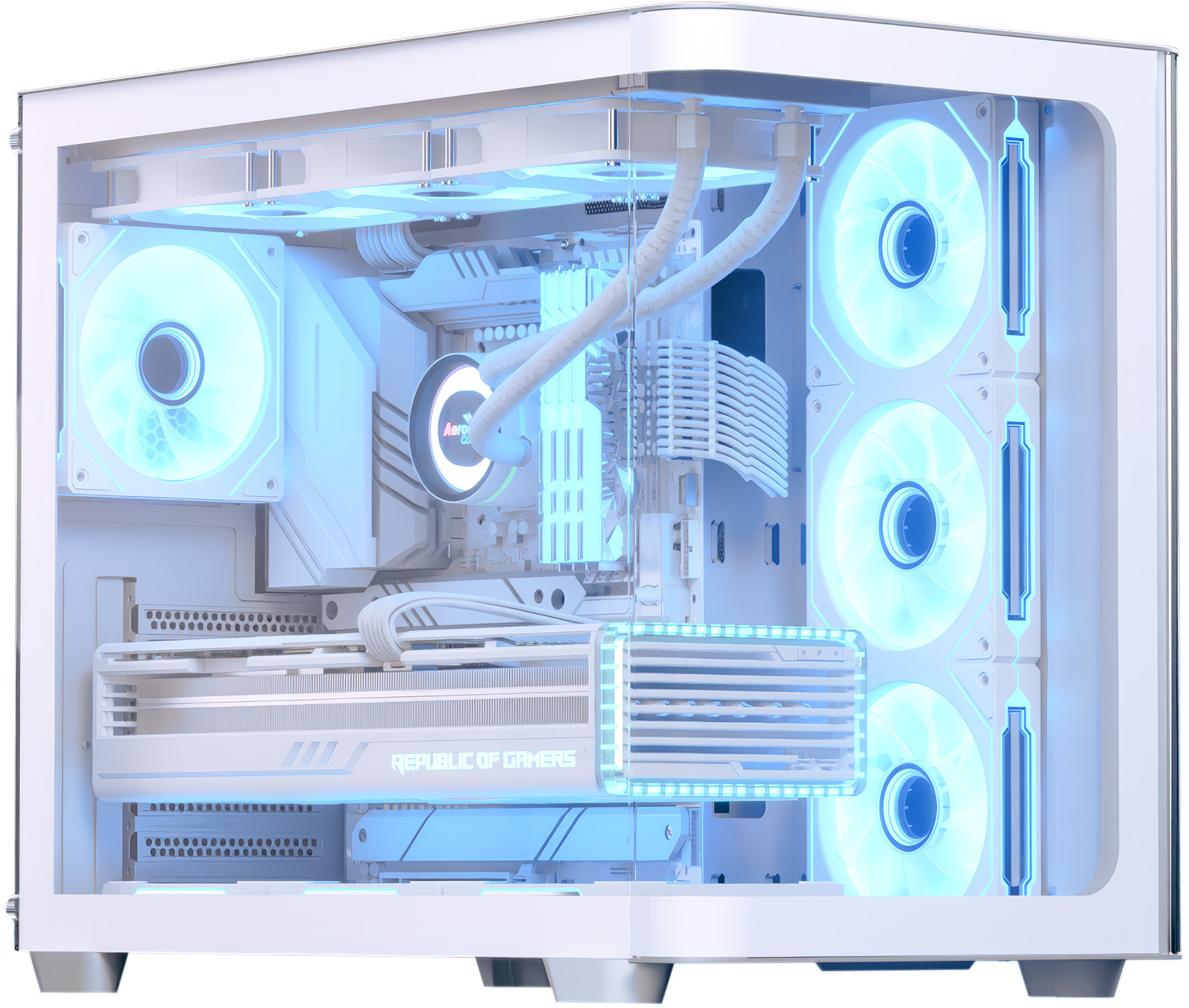Caja ATX Aerocool P500C ARGB Vidrio Templado Blanco