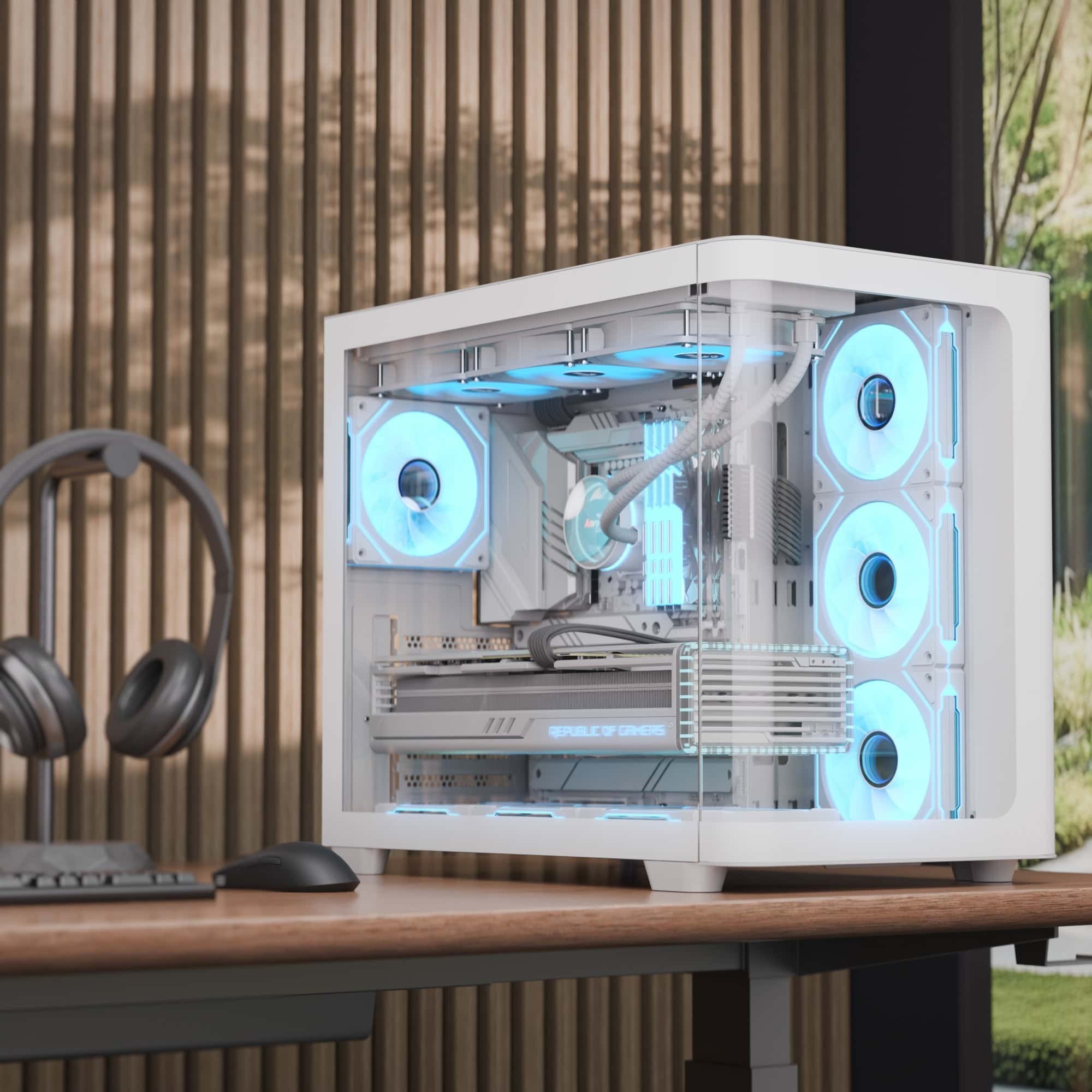 Aerocool - Caja ATX Aerocool P500C ARGB Vidrio Templado Blanco