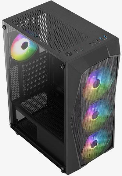 Aerocool - Caja ATX Aerocool Falcon ARGB Vidrio Templado Negro
