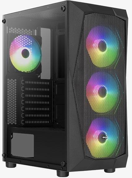 Aerocool - Caja ATX Aerocool Falcon ARGB Vidrio Templado Negro