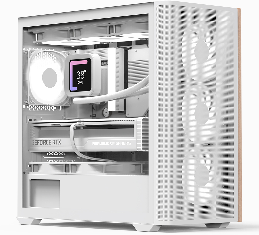 Caja Micro-ATX Aerocool D301A ARGB Vidrio Templado Blanco