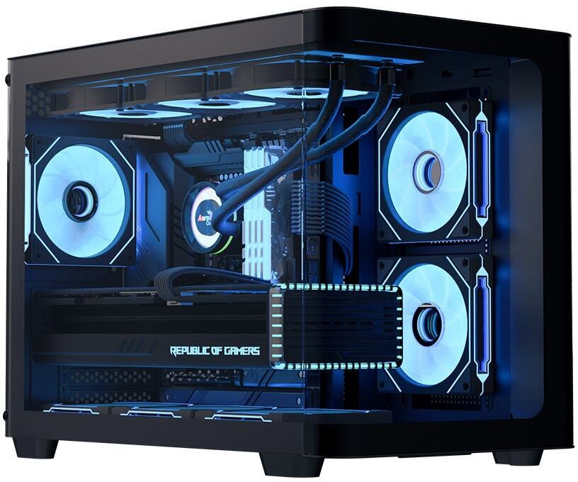 Caja Micro-ATX Aerocool P300C ARGB Vidrio Templado Negro