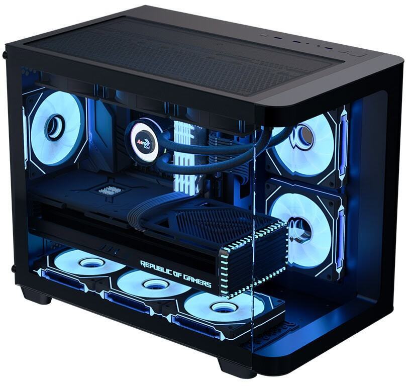 Aerocool - Caja Micro-ATX Aerocool P300C ARGB Vidrio Templado Negro