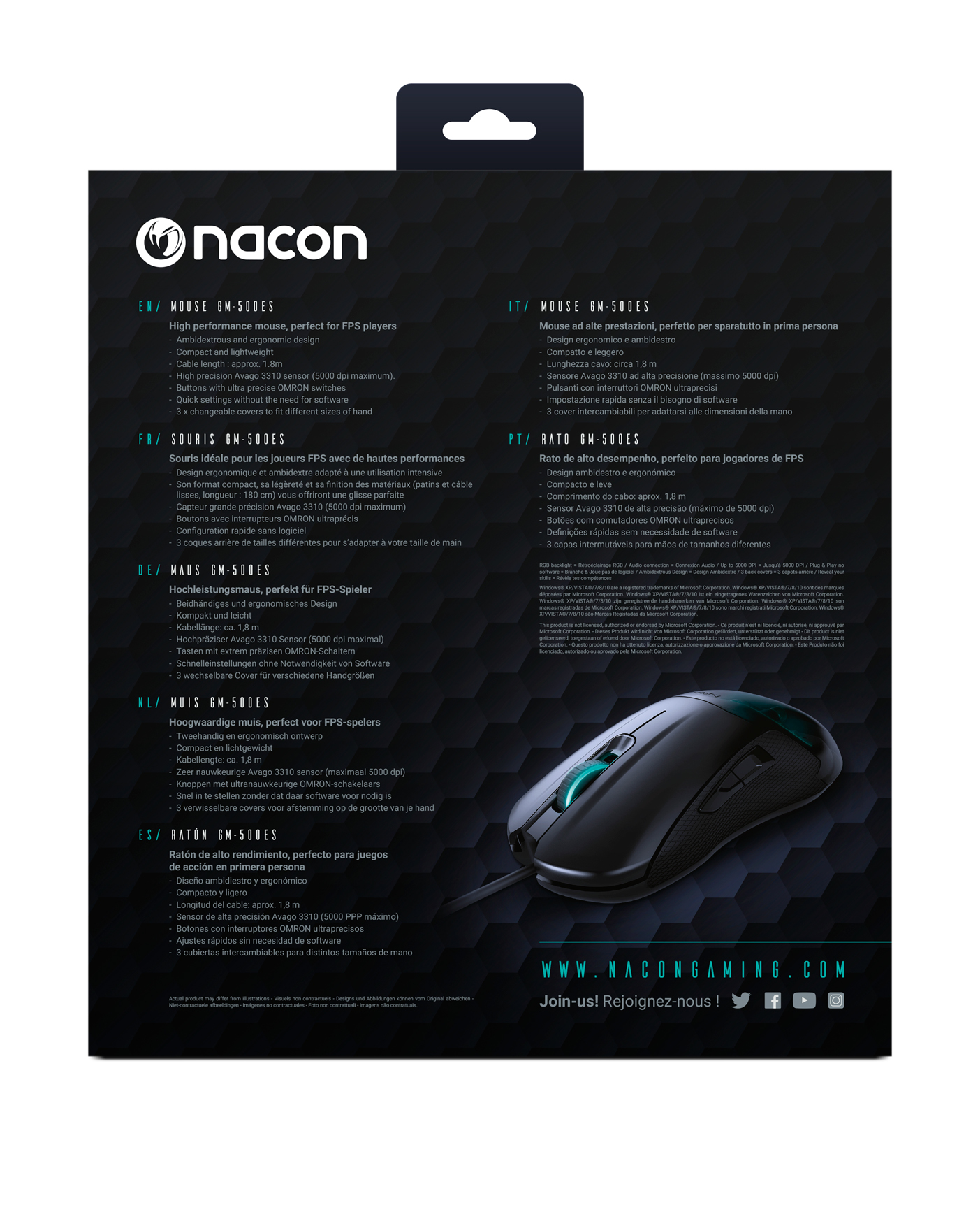 Nacon - Ratón Nacon GM-500