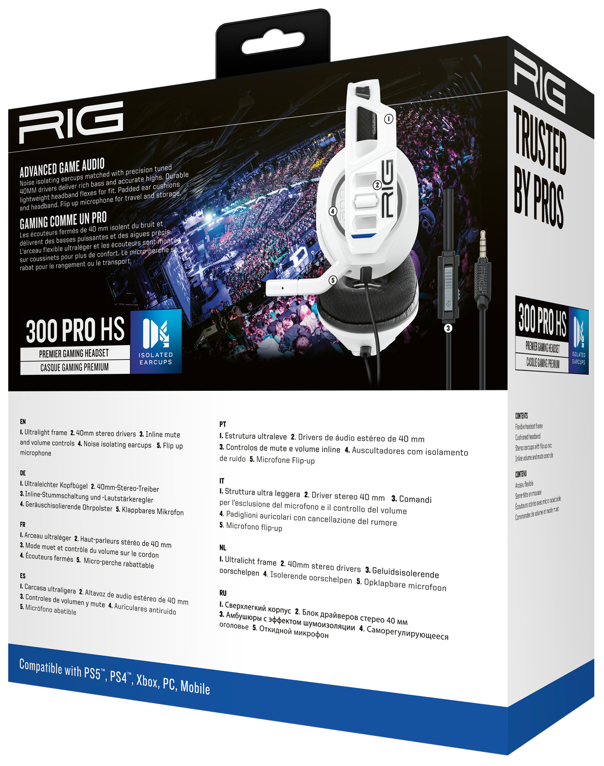 Nacon - Headset Nacon RIG 300 PRO HS Blanco