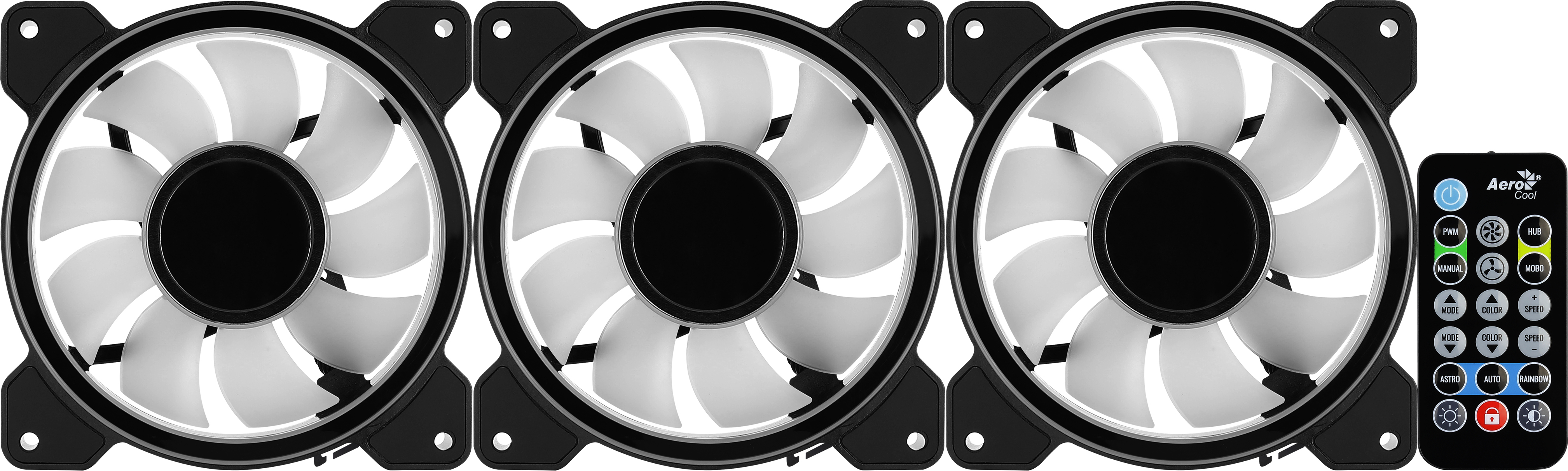 Aerocool - Ventilador Aerocool Mirage 12 ARGB Pro Negro 120mm (Pack 3)